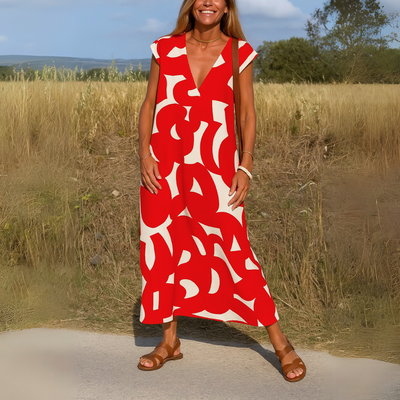 Isabella™ | Flowing dress with V-neck