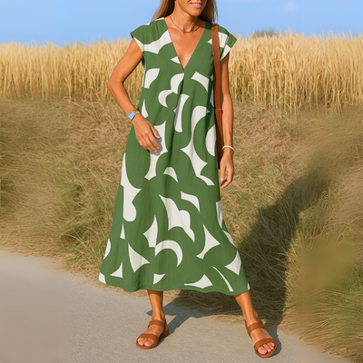 Isabella™ | Flowing dress with V-neck