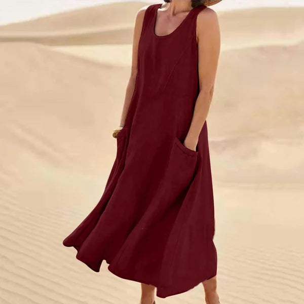 Isabella™ Sleeveless Flowy Midi Dress
