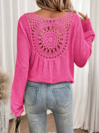 isabella™ - Elegant Ibiza-style blouse with V-neck