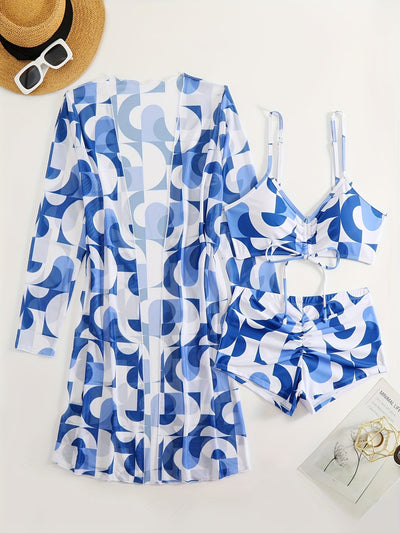Caliora™ – 3-Piece Bikini Set with Cover-Up