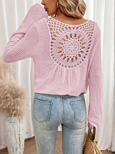 isabella™ - Elegant Ibiza-style blouse with V-neck