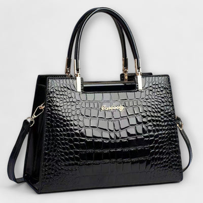 Aralune -  Shiny crocodile print handbag