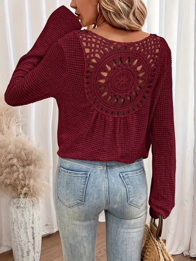 isabella™ - Elegant Ibiza-style blouse with V-neck