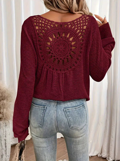 isabella™ - Elegant Ibiza-style blouse with V-neck