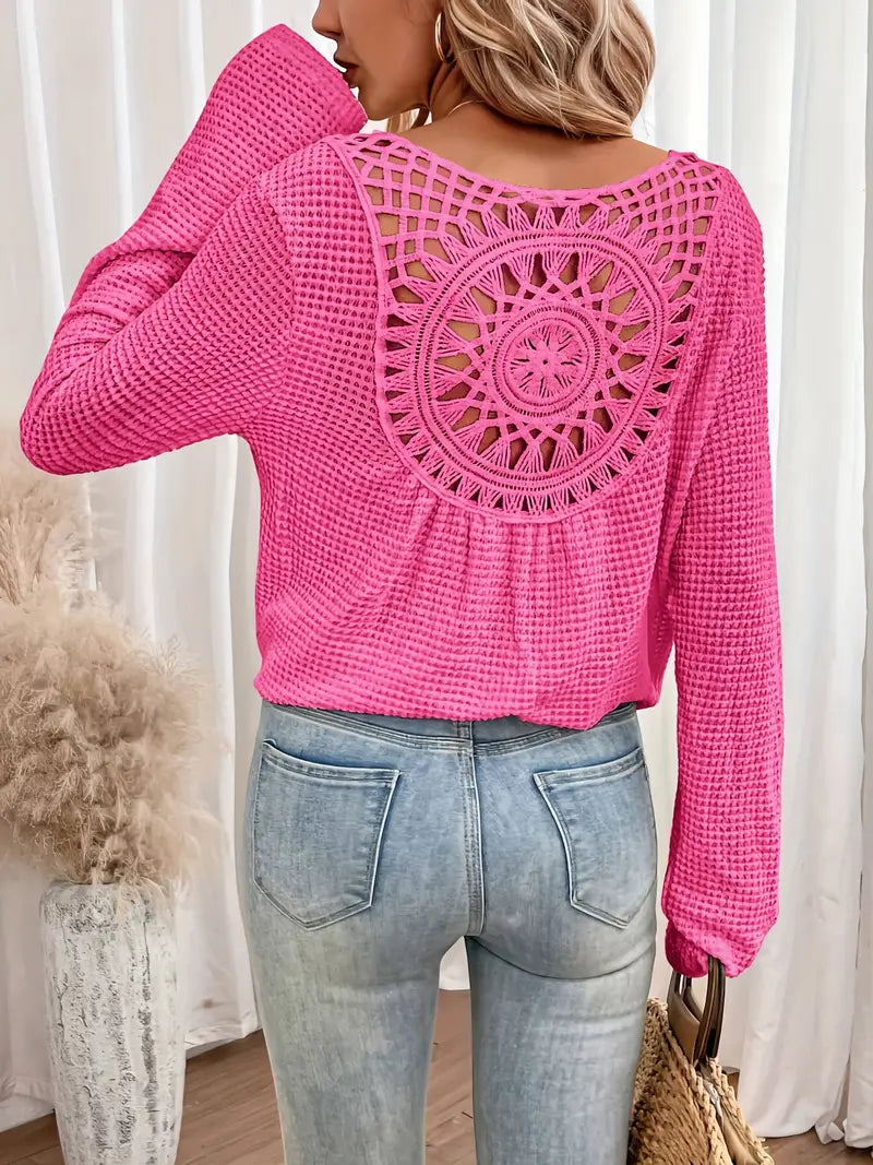 isabella™ - Elegant Ibiza-style blouse with V-neck