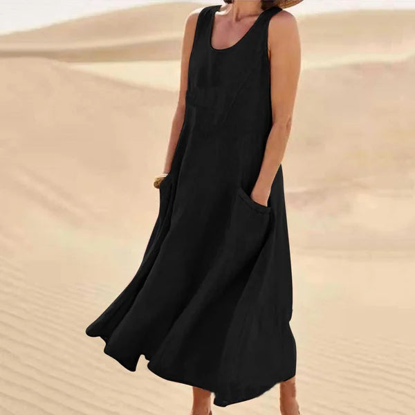 Isabella™ Sleeveless Flowy Midi Dress