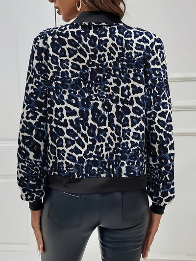 Isabella™  Leopard Print Zip-Up Jacket