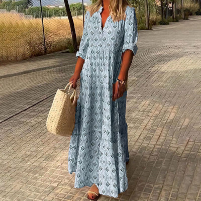 Isabella™ Printed Boho Maxi Dress