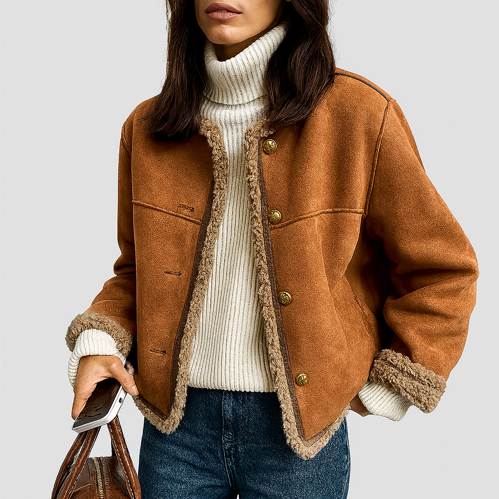 Isabella™  Shearling Button Jacket