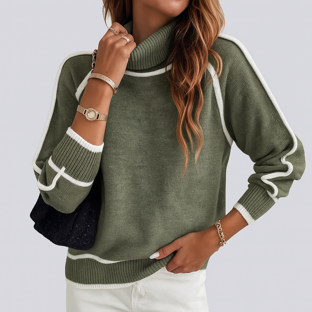 Avalon - Olive Cotton Jumper
