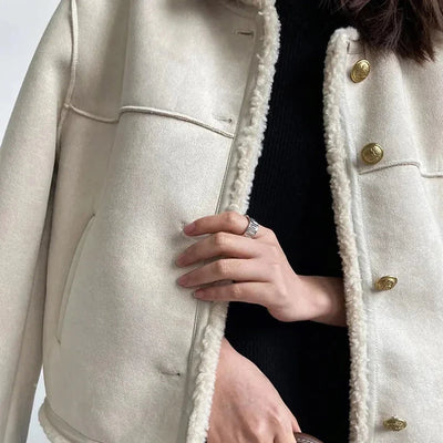 Isabella™  Shearling Button Jacket