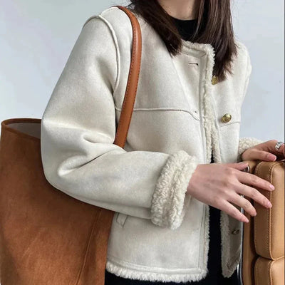 Isabella™  Shearling Button Jacket
