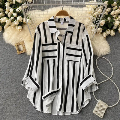 Eira – Striped Button-Up Shirt