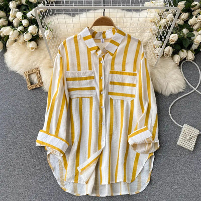 Eira – Striped Button-Up Shirt