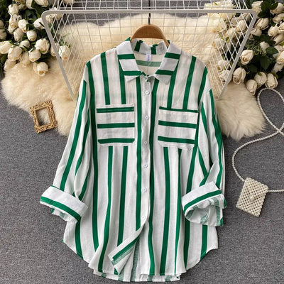 Eira – Striped Button-Up Shirt