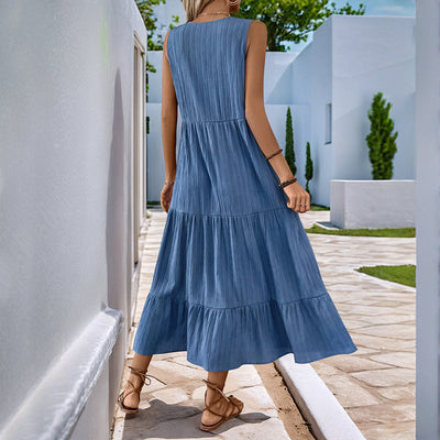 Isabella™ Sleeveless Tiered Midi Dress