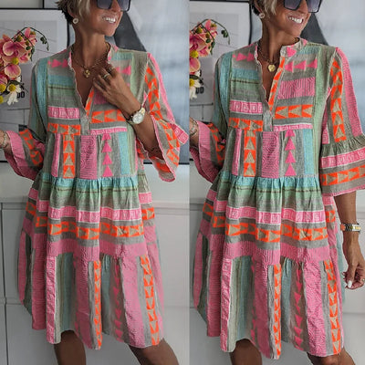 Isabella™ Bohemian Tiered Tunic Dress