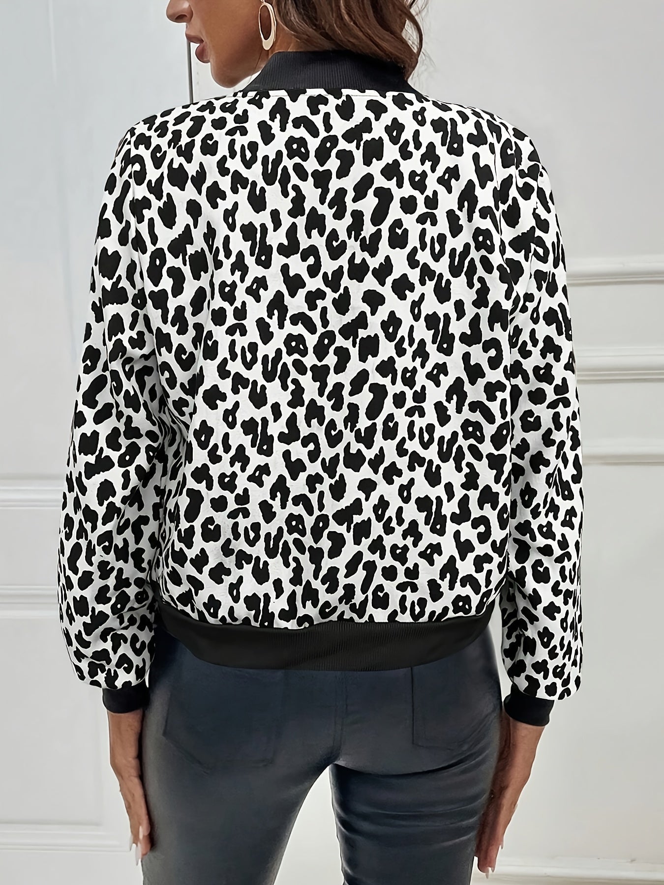 Isabella™  Leopard Print Zip-Up Jacket