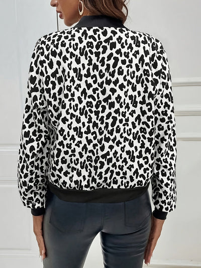 Isabella™  Leopard Print Zip-Up Jacket