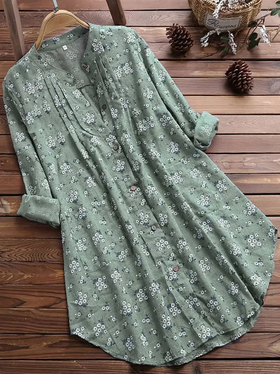 Isabella™ Floral Button-Up Midi Dress