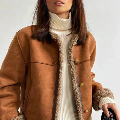 Isabella™  Shearling Button Jacket