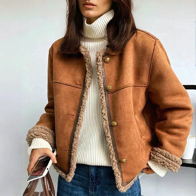 Isabella™  Shearling Button Jacket