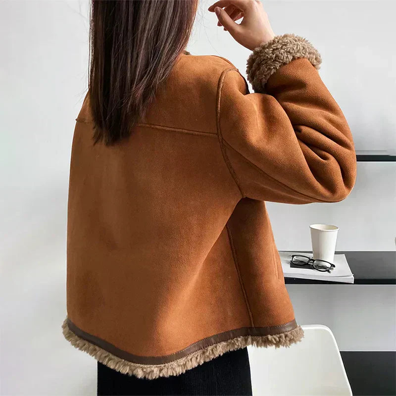 Isabella™  Shearling Button Jacket