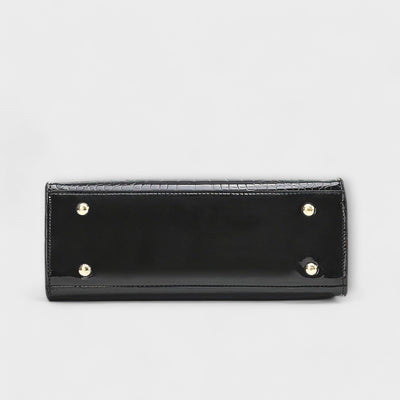 Aralune -  Shiny crocodile print handbag