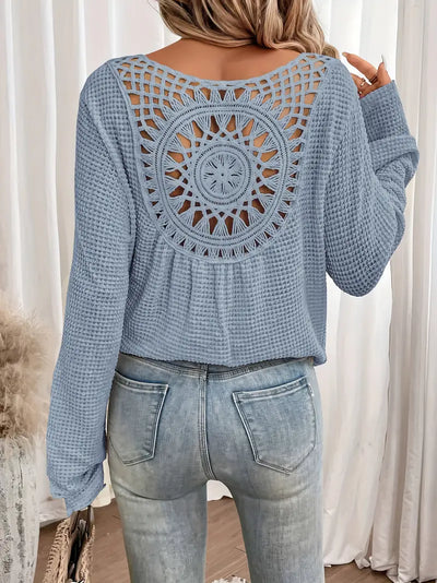 isabella™ - Elegant Ibiza-style blouse with V-neck