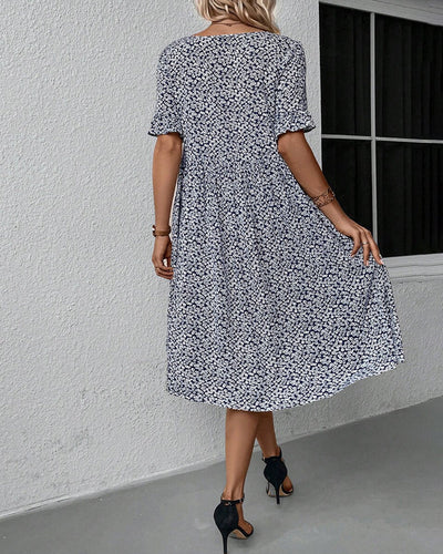 Isabella™ Elegant Floral Midi Dress for Women