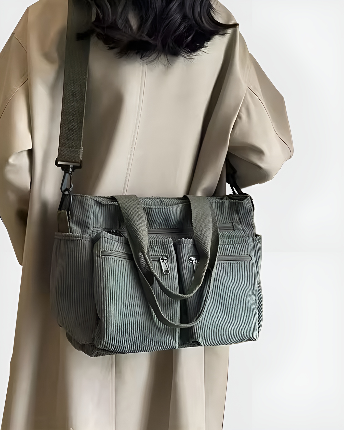 isabella™ Corduroy Utility Tote Bag