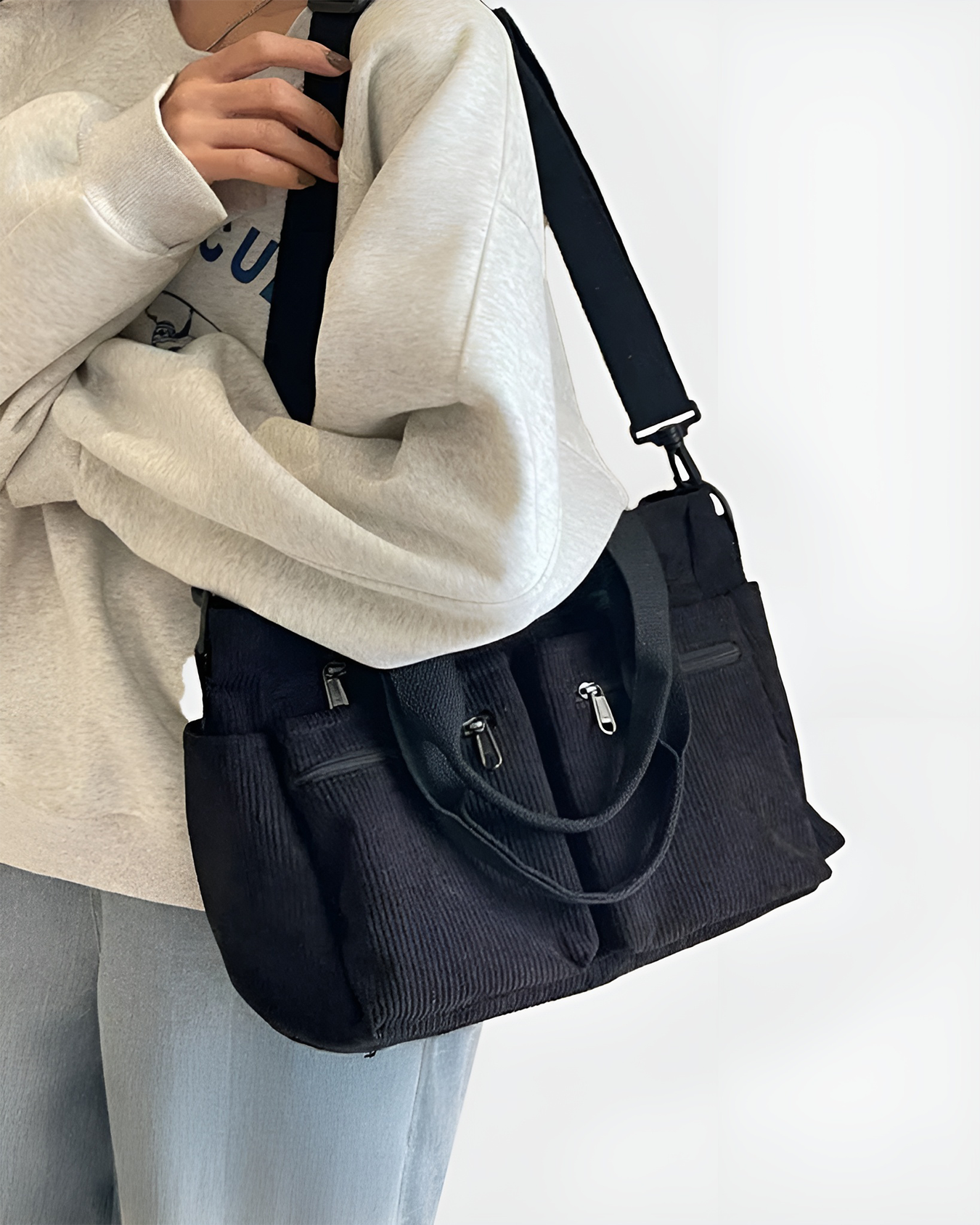 isabella™ Corduroy Utility Tote Bag