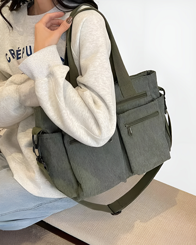 isabella™ Corduroy Utility Tote Bag