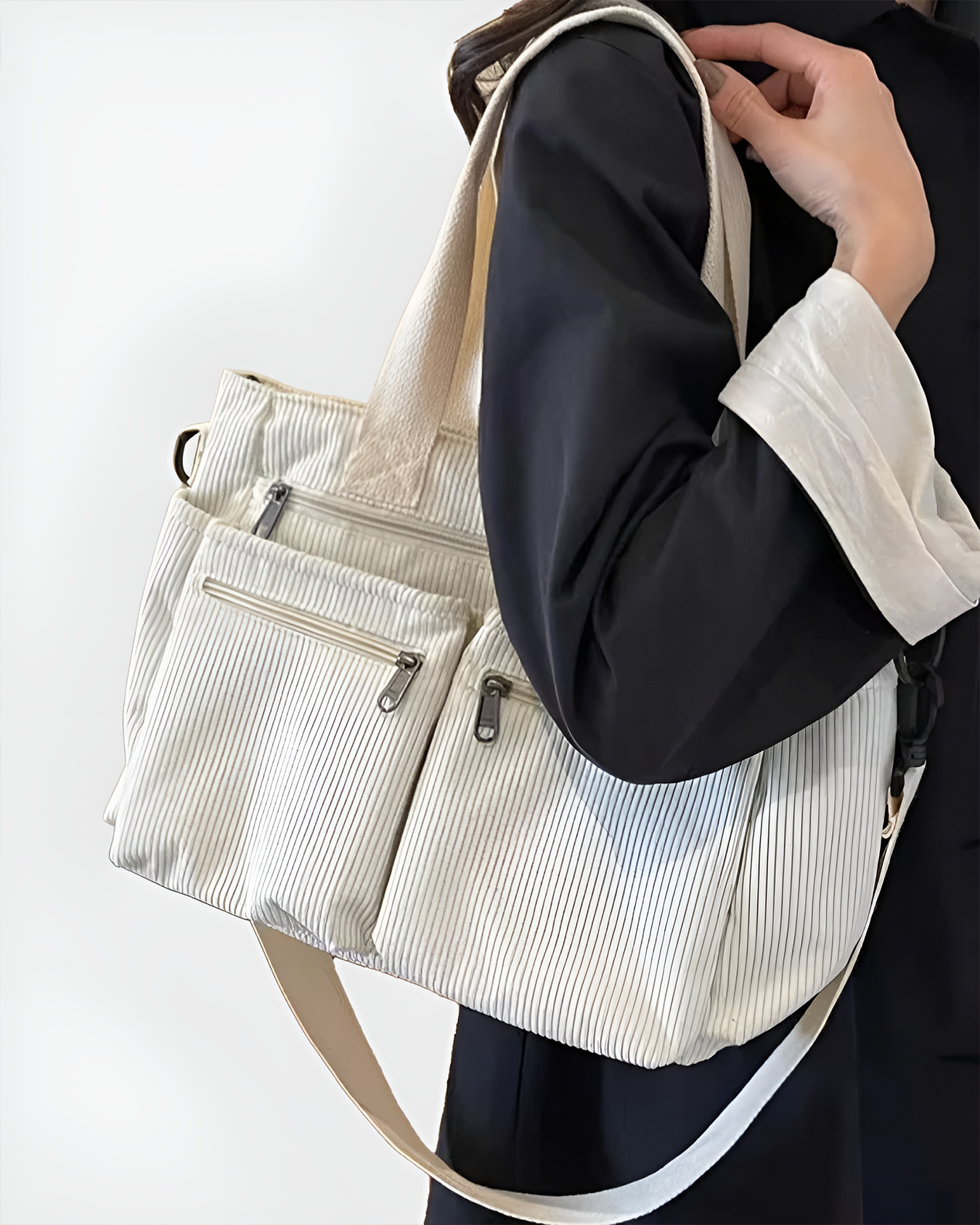 isabella™ Corduroy Utility Tote Bag