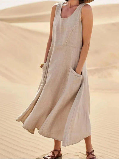 Isabella™ Sleeveless Flowy Midi Dress