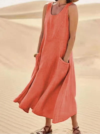 Isabella™ Sleeveless Flowy Midi Dress