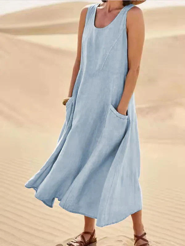Isabella™ Sleeveless Flowy Midi Dress