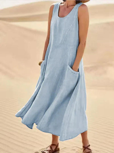 Isabella™ Sleeveless Flowy Midi Dress