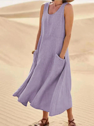 Isabella™ Sleeveless Flowy Midi Dress