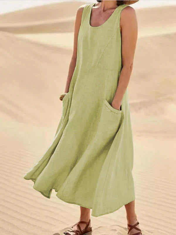 Isabella™ Sleeveless Flowy Midi Dress