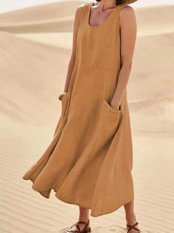 Isabella™ Sleeveless Flowy Midi Dress